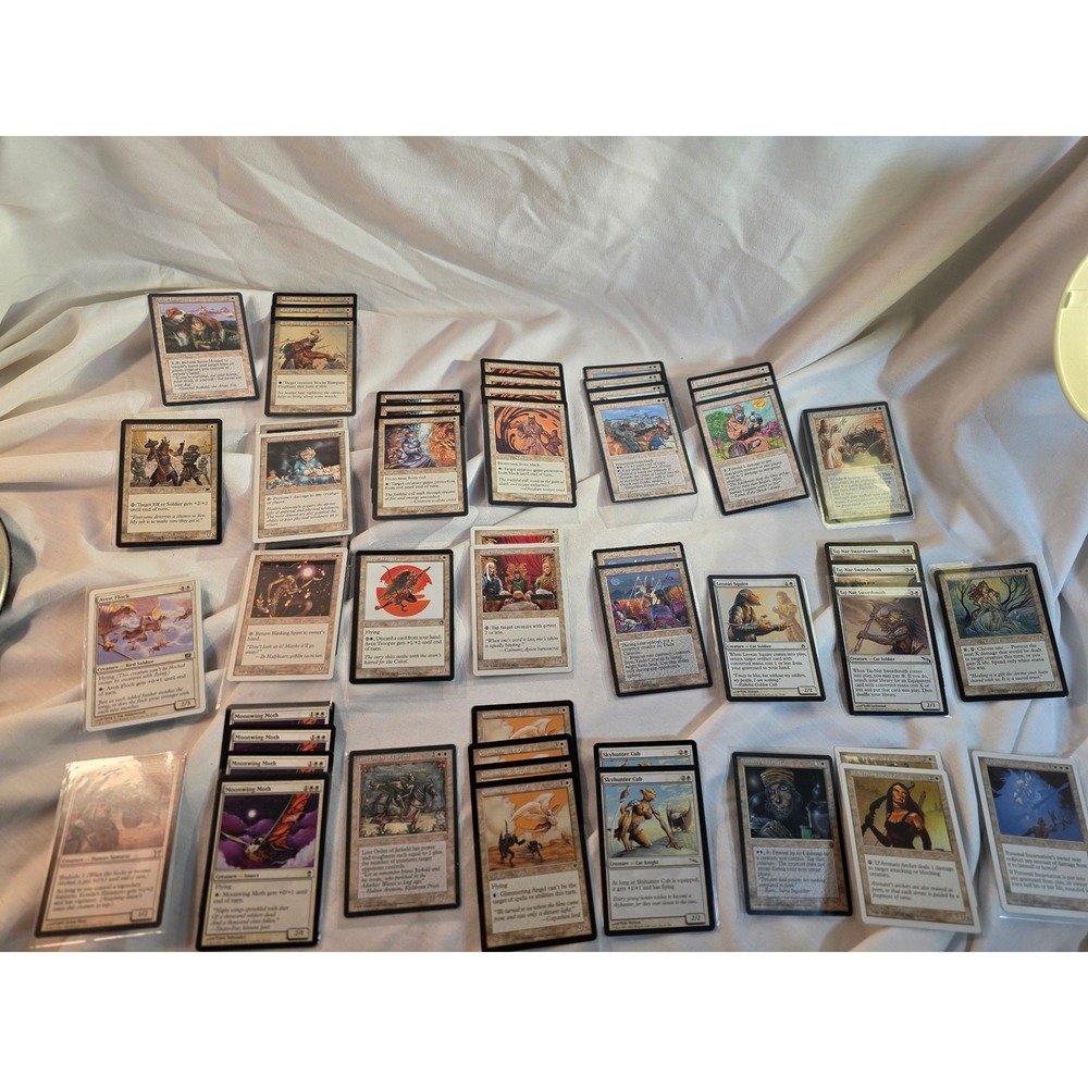 Magic The Gathering White Creature Card Lot Moonwing Moth Konda's Hatamoto MTG